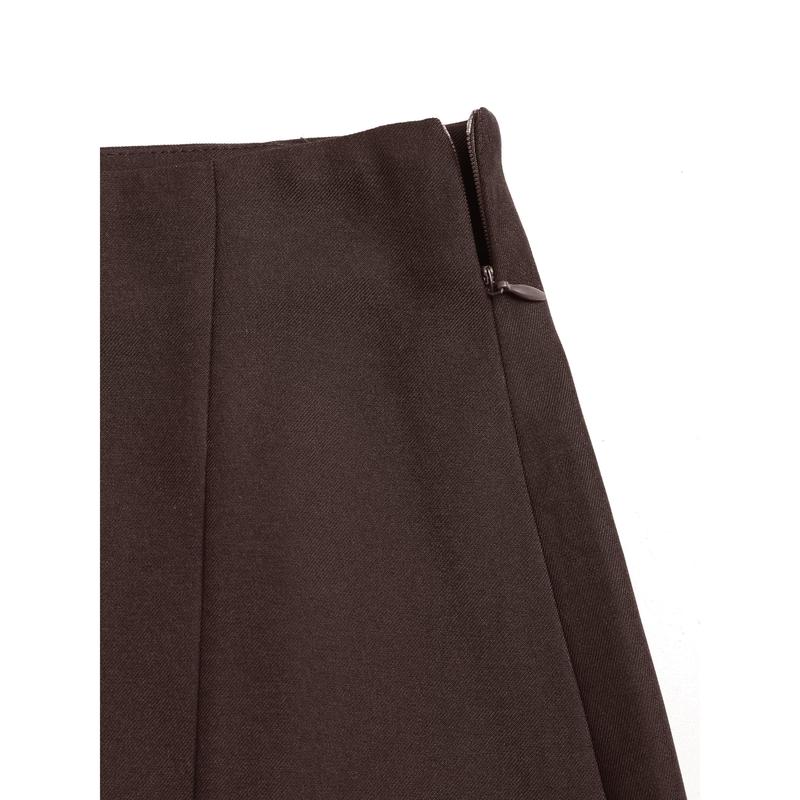 Cider [6 colors, size 0-26] High Waist Zip Up Slit Mini Skirt