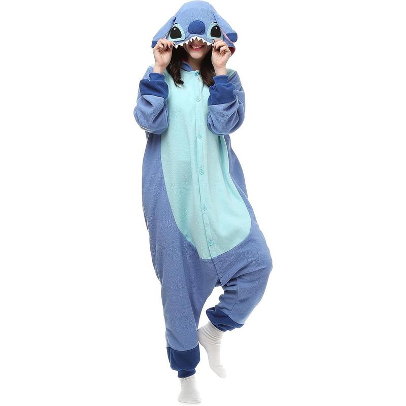 Adult Onesie Animal Pajamas Halloween Cosplay Costumes Party Wear Blue