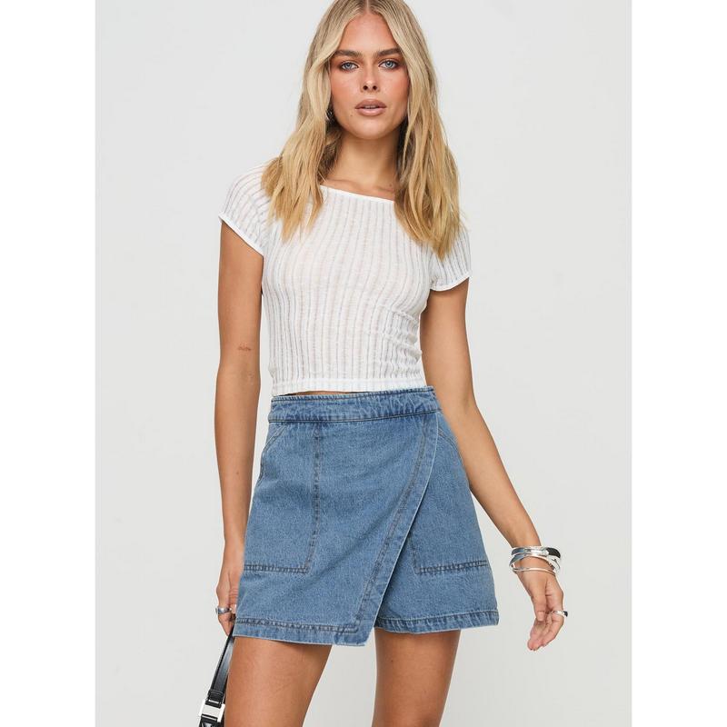 Bentiez Denim Skort Mid Wash