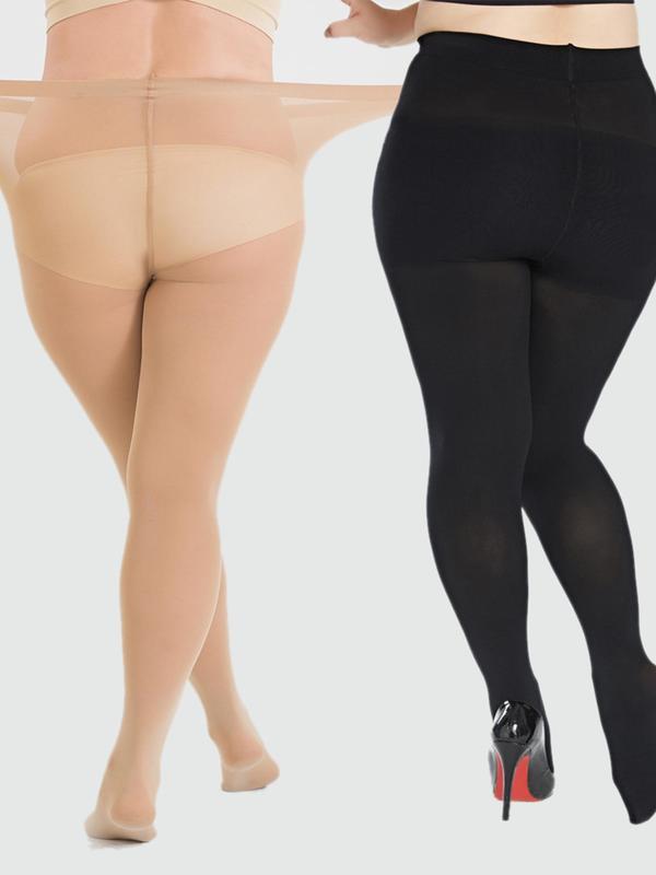 Women's Solid High Waist Sheer Tights, Comfy Breathable Pantyhose, Comfy Breathable Tights for All Seasons