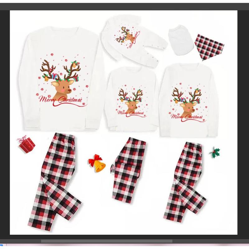 Family Christmas Pjs Matching Sets Baby Christmas Matching Jammies for Adults and Kids Holiday Xmas Sleepwear Set