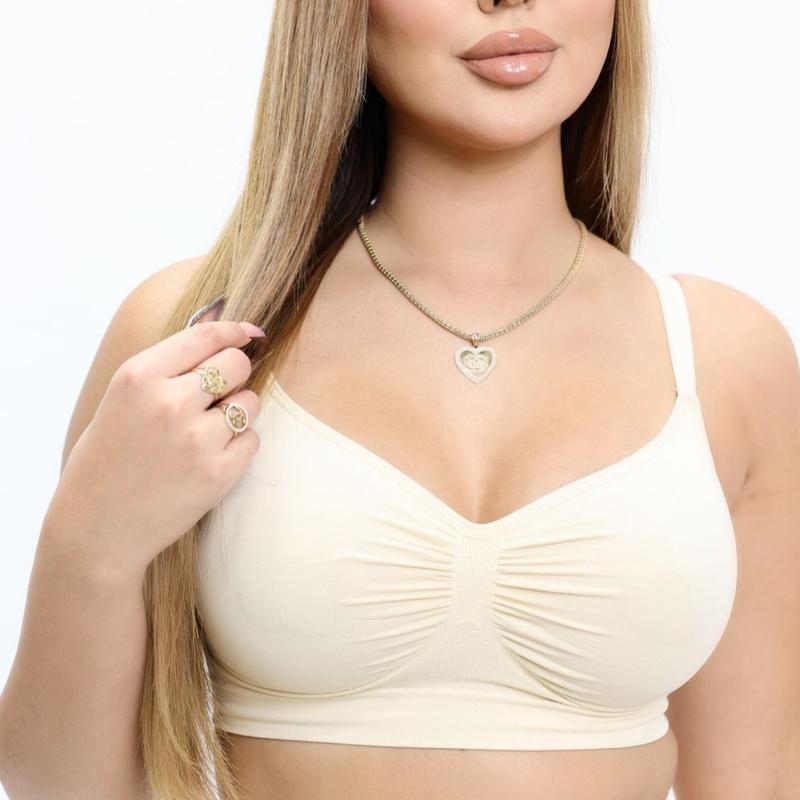 Wireless Shaping Bra #19- Pink, Black, and Skin