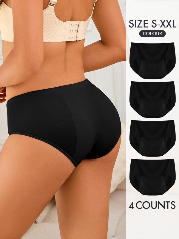 Women's Solid Color Seamless Panties, Comfortable Breathable Comfort Cozy Seamless Leak Proof Period Knicker, Summer Wear 2024, Women's Underwear for All Seasons