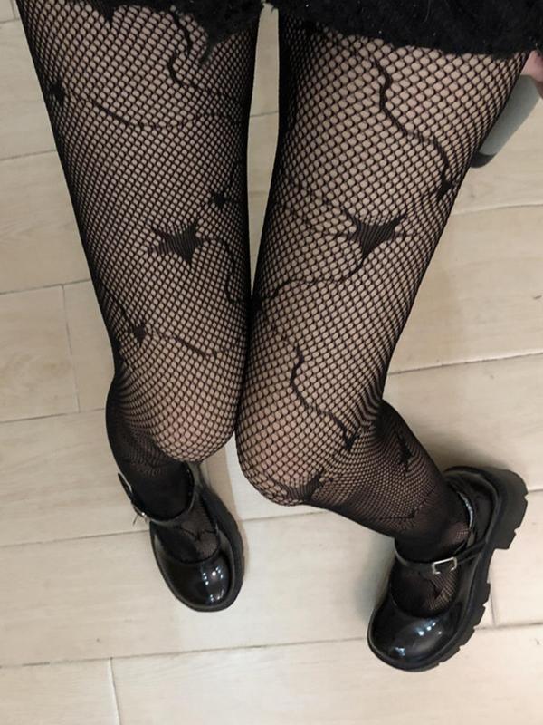 Women's Star Pattern Sexy Fishnet Tights, Sheer Mesh Tights, Hollow Out Pantyhose for Women, Women's Fancy Dress Costume Accessories for Cosplay Party