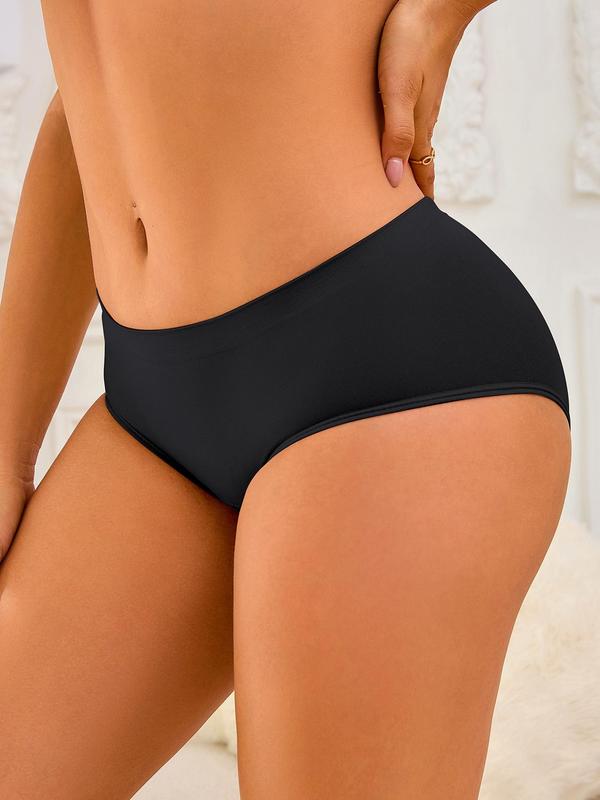 Women's Solid Color Seamless Panties, Comfortable Breathable Comfort Cozy Seamless Leak Proof Period Knicker, Summer Wear 2024, Women's Underwear for All Seasons