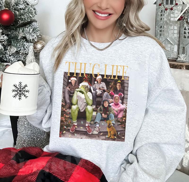 Thug Life Christmas Movie Shirt, Grinchhmas Home Alone Christmas Vacation shirt, Christmas Character Shirt, Funny Christmas Thief Shirt, Christmas Movie Thug Life Shirt