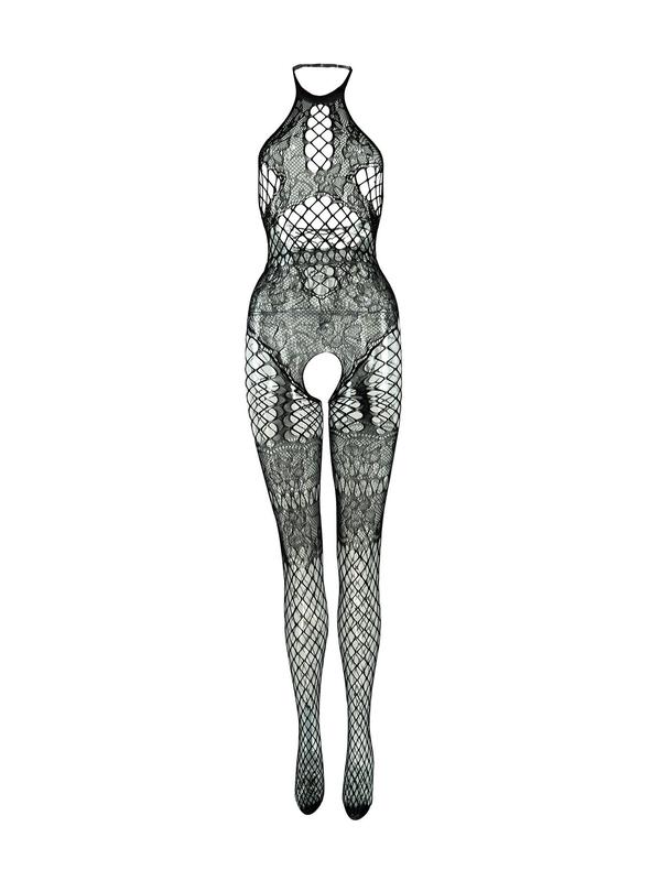 Women's Cut Out Backless Halter Fishnet Sexy Lingerie, Solid Color Sheer Lingerie, Fashion Comfy Ladies Lingerie for All Seasons,  Underwear for Women