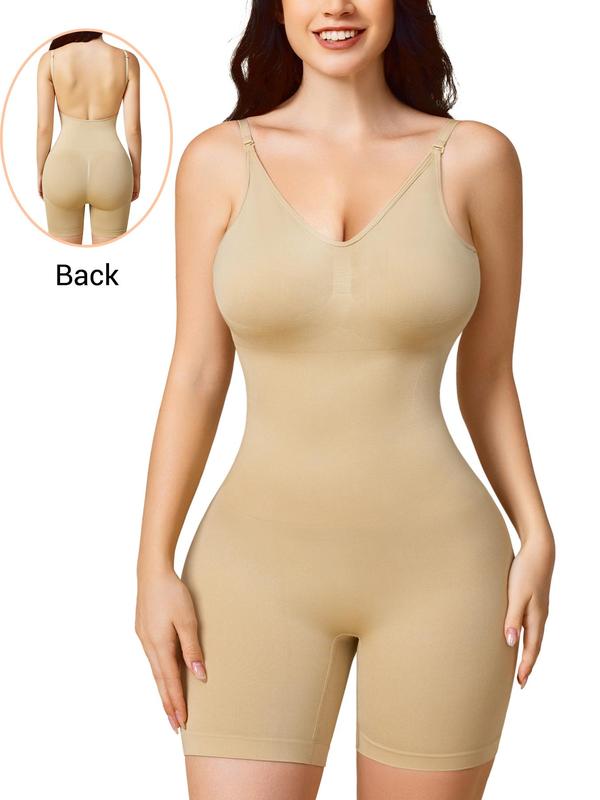 Women's Backless Fajas Cami Shapewear Romper, Adjustable Strap Tummy Control Shapewear Bodysuit, Summer Shapewear Clothing, Summer Outfits 2024