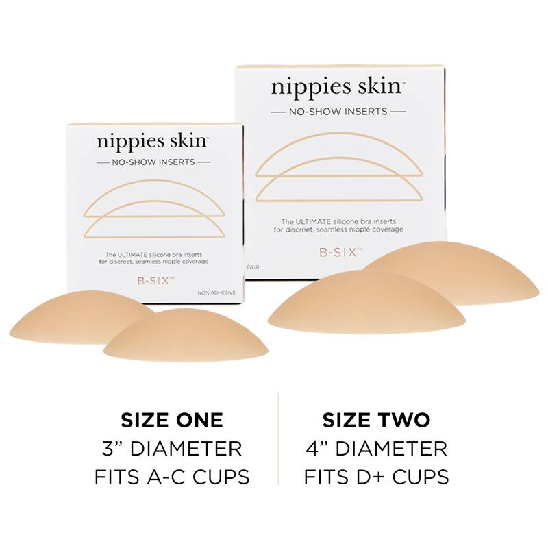 Nippies Non-Adhesive Bra Liner Skin Covers for Women – Reusable Silicone No-Show Inserts with Travel Box