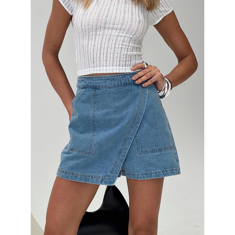 Bentiez Denim Skort Mid Wash