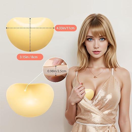 Double-Sided Sticky Bra Inserts Adhesive Bra Pads Push Up Breast Enhancers Pads Reusable Padded Ultra Lift Inserts, Women Essentials