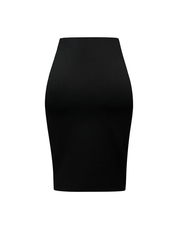 Women's Colorblock High Waist Pencil Skirt, Casual Fashion Knee Length Skirt for Daily Outdoor Wear, Ladies Bottoms for All Seasons