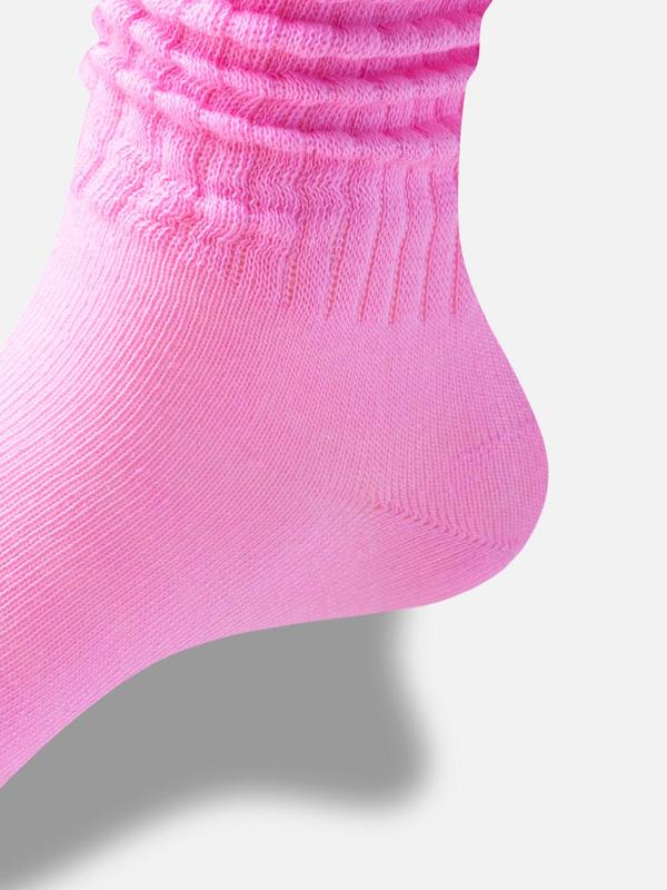 Women's Solid Crew Socks, Casual Comfortable Breathable Pile Socks for Daily Wear, Women's Socks for All Seasons, Fall Socks for Women 2024