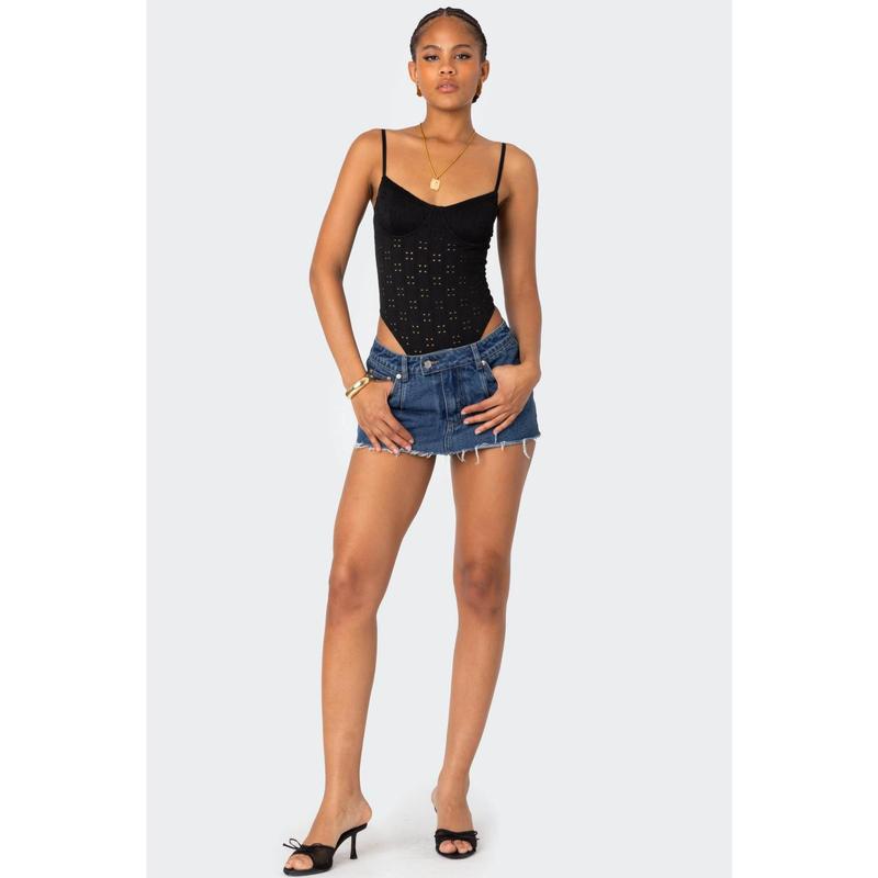 Raven Cupped Eyelet Bodysuit