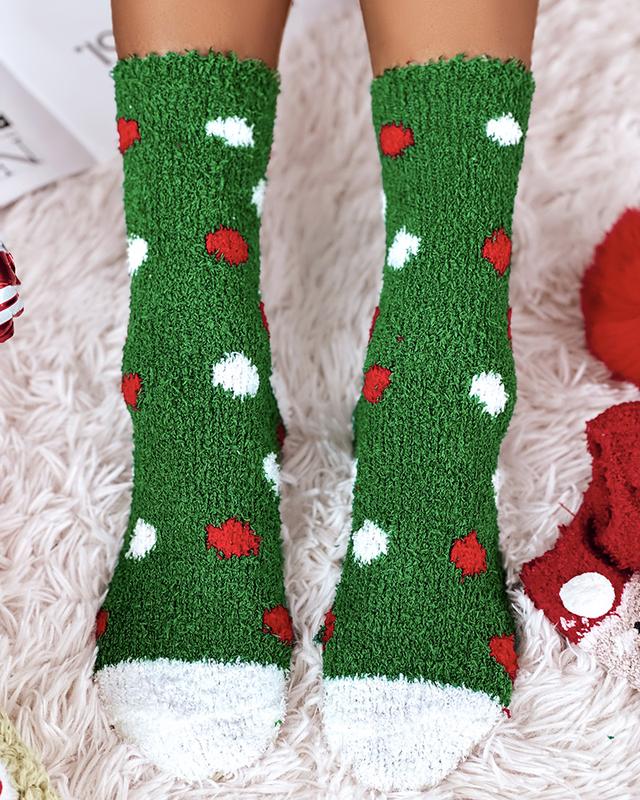 ChicMe Women's 1Pair Christmas Santa Fuzzy Thermal Socks Womenswear Graphic