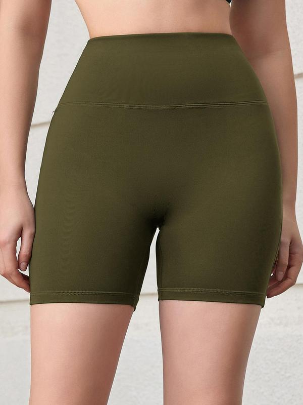 Women's High Waist Flap Pocket Shorts, Casual Solid Color Skinny Shorts, Summer Bottoms, Ladies Bottoms for Daily Outdoor Wear