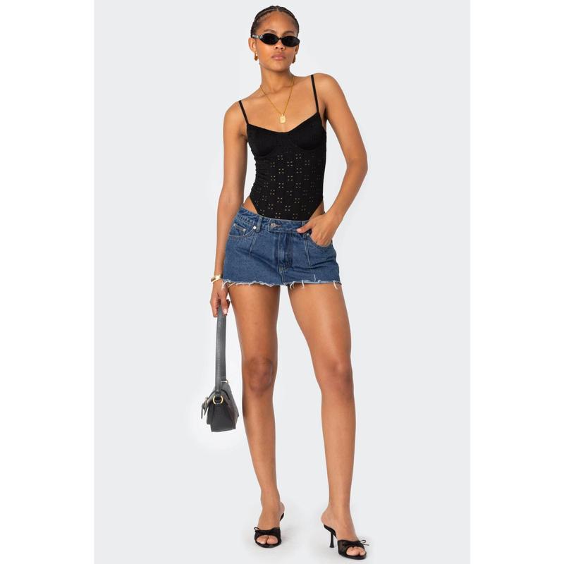 Raven Cupped Eyelet Bodysuit