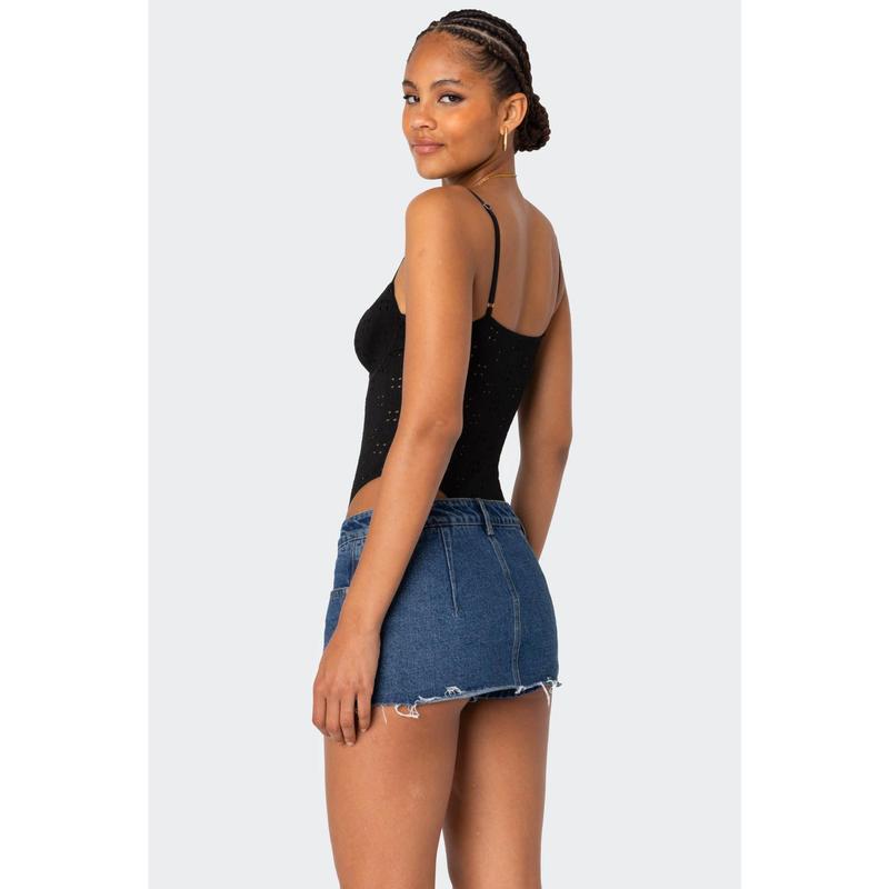 Raven Cupped Eyelet Bodysuit