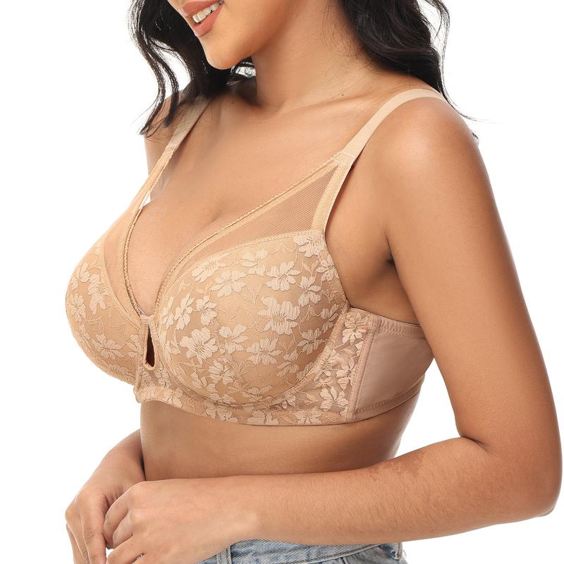 FallSweet Lace Push Up Bras for Women Underwire Padded Add one Cup Bra in Lace Sexy Brassiere