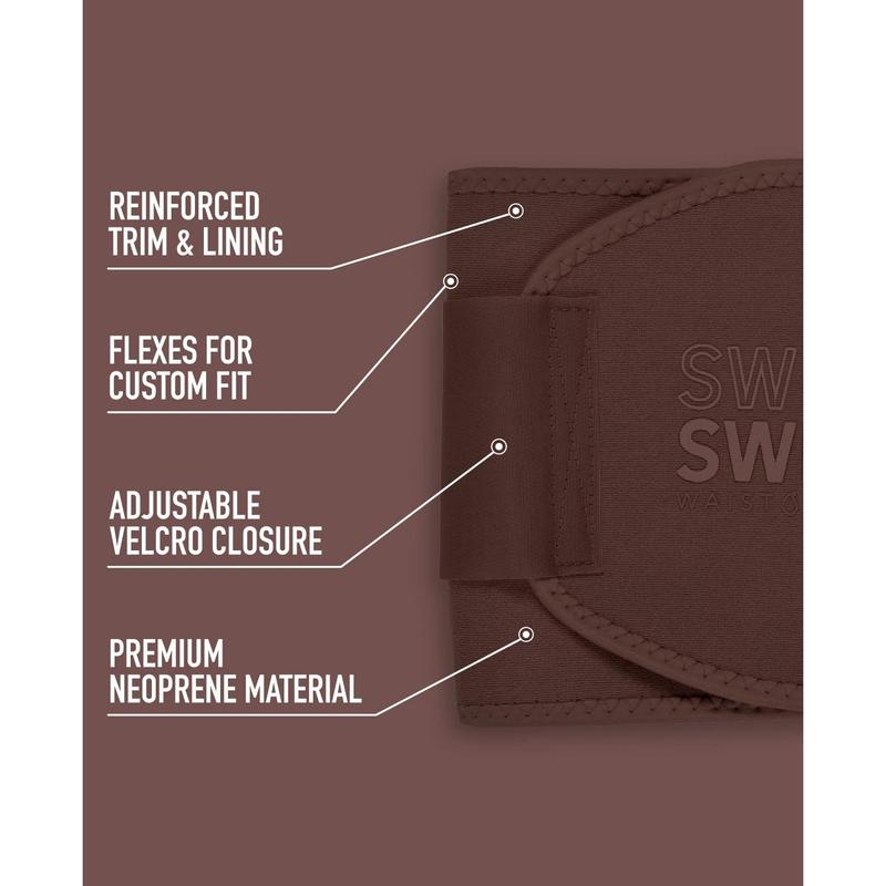 Sweet Sweat Toned Ab Trainer for Women and Men | Premium Waist Trainer Belt to 'Tone' your Stomach Area (Terra, Medium)