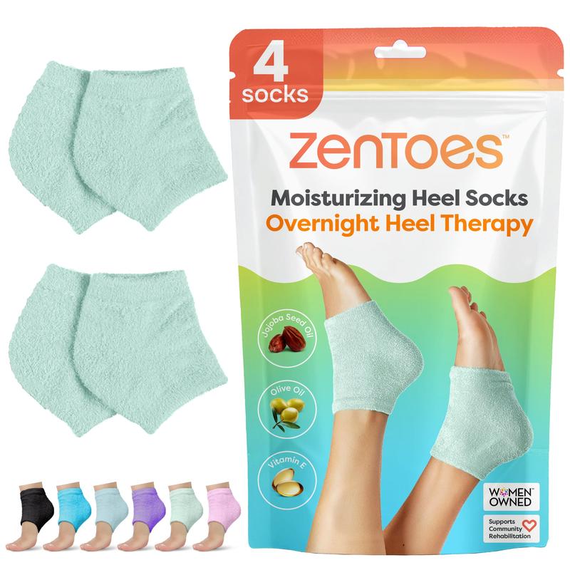 2-Pair Pack! Moisturizing Gel Heel Socks for Women - Soft and Comfortable