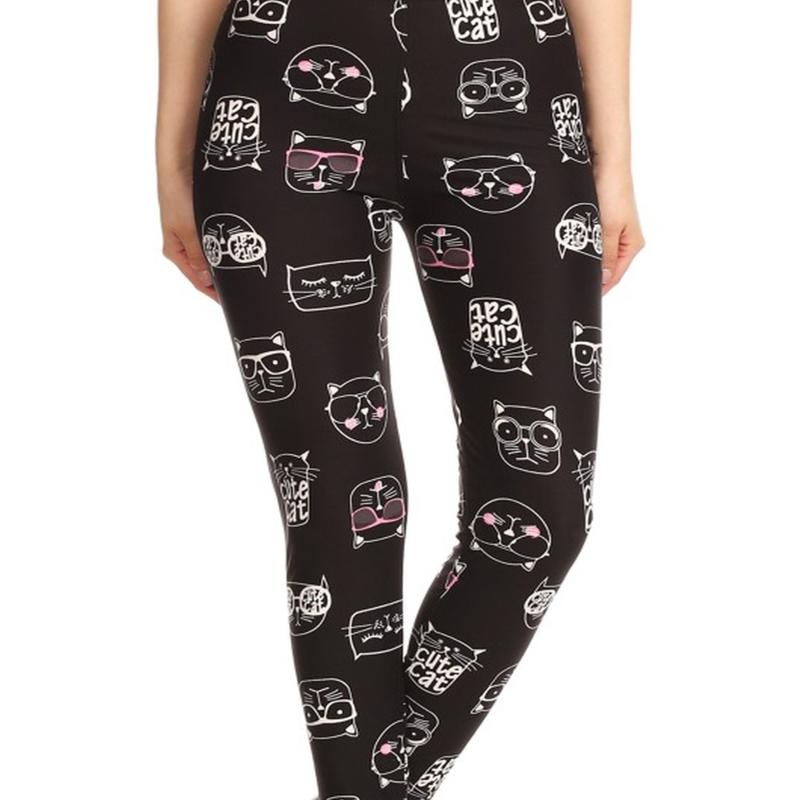 Cat with Glasses Leggings