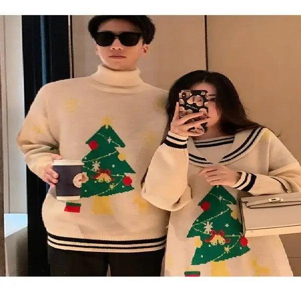 Christmas Sweaters Couples Loose Wear