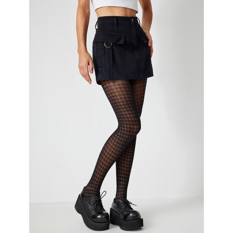 Cider [one-size] Houndstooth Pattern Tights