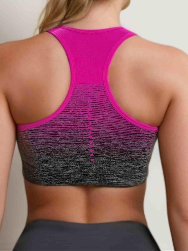 Women's Ombre Print Padded Lingerie Top, Push Up Bra, Lady Breathable Comfortable Racer Back Bra, Lingerie for Women, Women's Lingerie for All Seasons Daily Wear, Womenswear Underwear