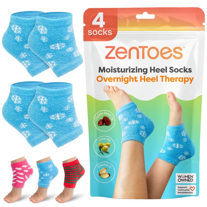 2-Pair Pack! Moisturizing Gel Heel Socks for Women - Soft and Comfortable