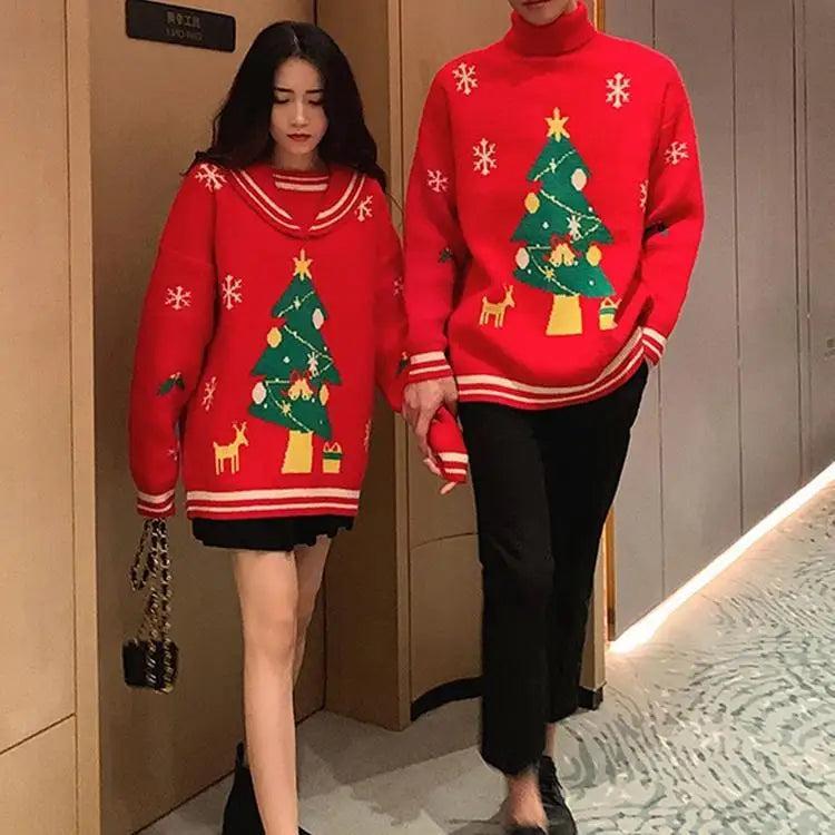 Christmas Sweaters Couples Loose Wear