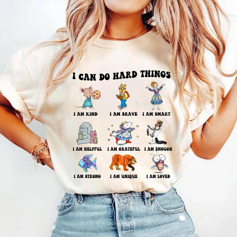 I Can Do Hard Things Shirt, I Still Read Children's Books Shirt, Teacher Characters Shirt, Funny Teacher Shirt, Kindergarten Teacher Shirt, Back To School Shirt