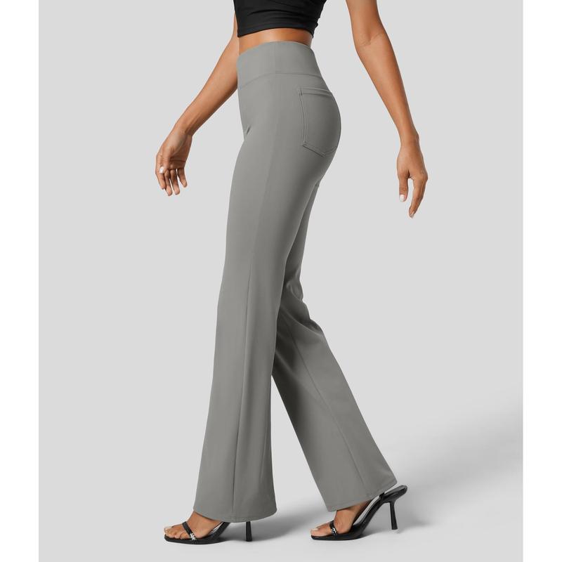 Halara High Waisted Back Side Pocket Slight Flare Work Pants