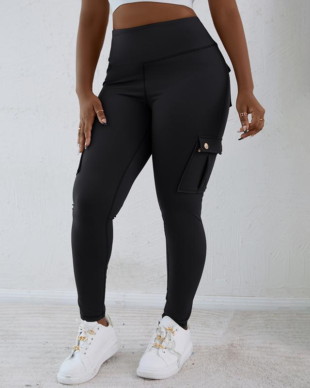 Chicme Pocket Design Butt Lifting Active Pants