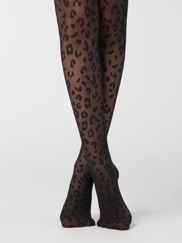 Women's Leopard Print Sheer Garter Stockings, Sexy Comfy Breathable Pantyhose for Daily Wear, Ladies Stockings for All Seasons