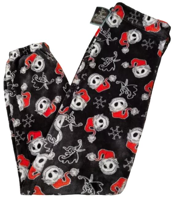 Nightmaree Christmas Jack Skellton X-Mas Snow Comfy Fleece Lounge Pants, fleece pajamas pants, halloween pajamas pants, matching pajamas