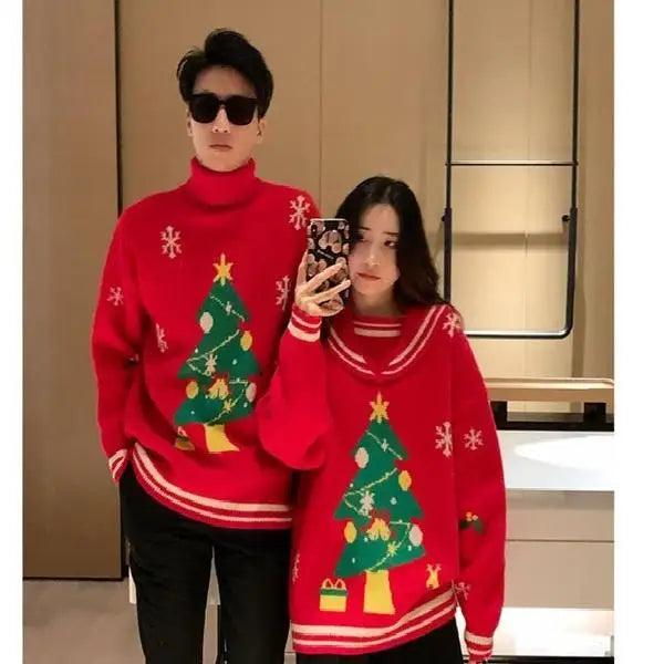 Christmas Sweaters Couples Loose Wear