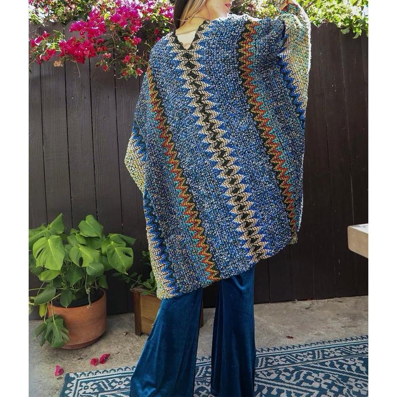 Dalila Colorful Ruana  Cardigan