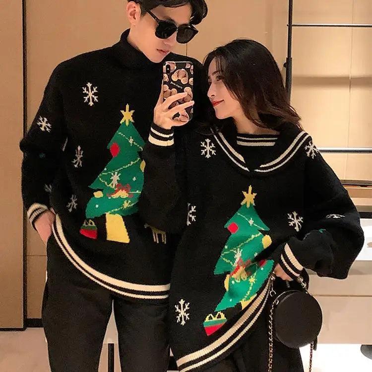 Christmas Sweaters Couples Loose Wear