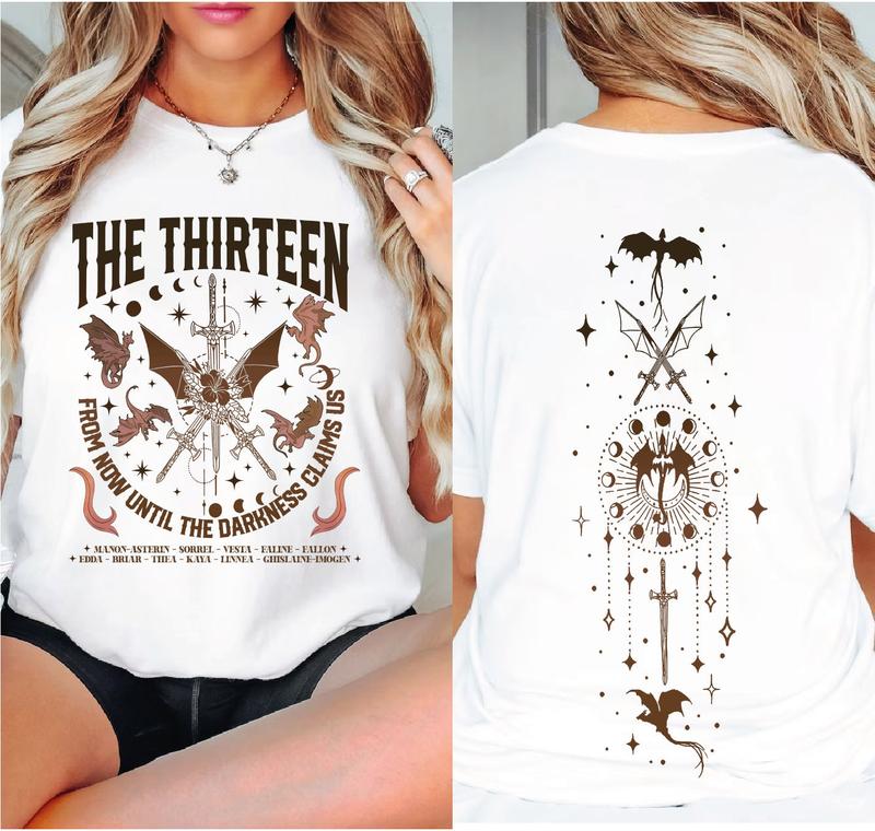 Comfort Colors The Thirteen Throne Of Glass 2 Sides Tshirt, From Now Until The Darkness Claims Us Shirt, We Are The Thirteen Shirt Top Womenswear