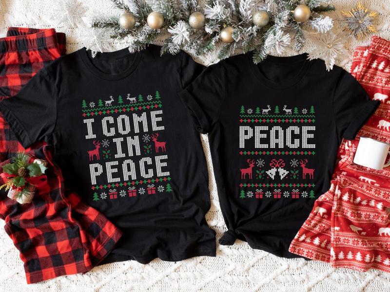 Christmas Couple Couples Ugly Sweater, Come In Peace Matching Christmas Sweatshirt, Christmas Couples sweatshirt, Matching Couple Christmas Sweatshirt, Winter Couples Holiday Shirt, Funny Christmas Gift