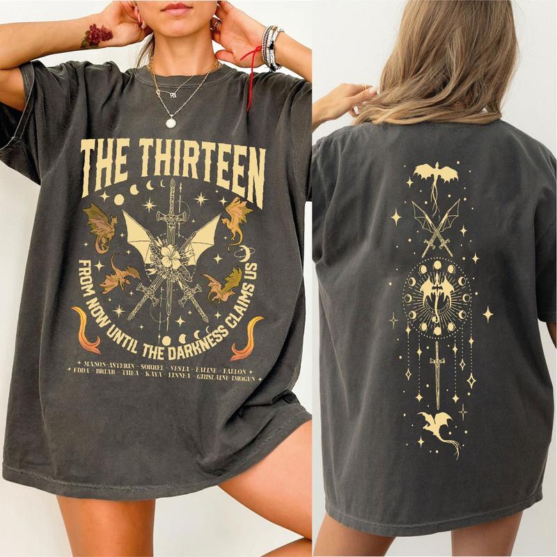 Comfort Colors The Thirteen Throne Of Glass 2 Sides Tshirt, From Now Until The Darkness Claims Us Shirt, We Are The Thirteen Shirt Top Womenswear