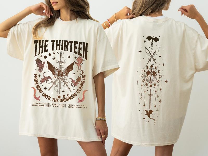 Comfort Colors The Thirteen Throne Of Glass 2 Sides Tshirt, From Now Until The Darkness Claims Us Shirt, We Are The Thirteen Shirt Top Womenswear