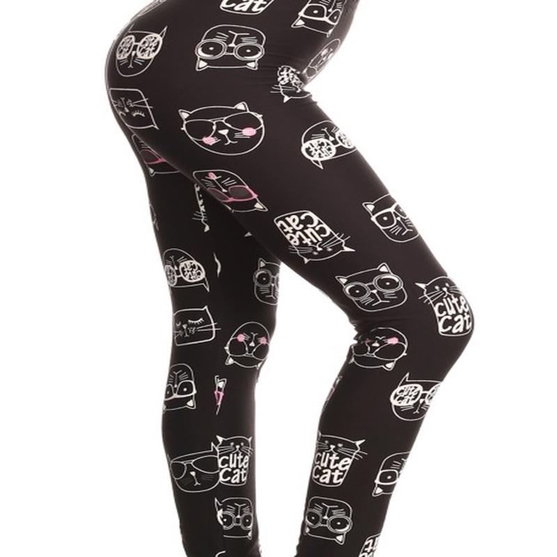 Cat with Glasses Leggings