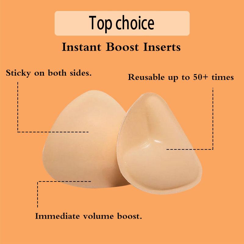 Sticky inserts   Instant chest double-sided adhesive bra cups, wear enhancers, ultra push-up breast inserts (women's clothing accessories), reusable soft invisible sticky bra pads, silicone self-adhesive bra pads, women's lingerie accessories.