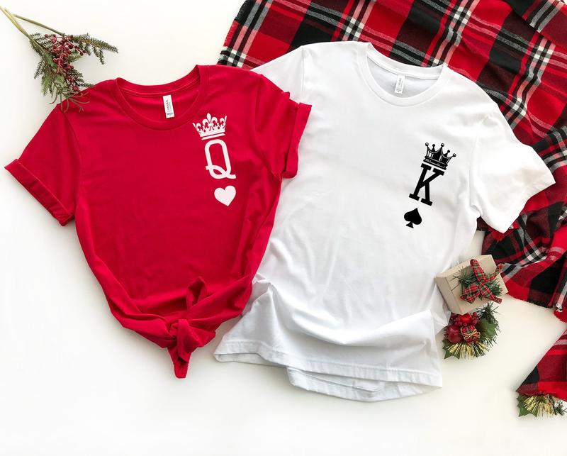 King and Queen Shirt, Couple Shirts, King of Spades and Queen of Heart Shirt, Couple Outfit, His and Hers Bestseller, Couple Tee, Trend Tee