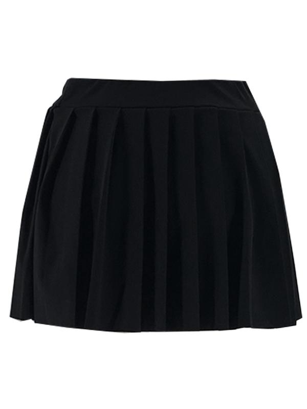 Women's Solid High Waist Pleated Skirt, Casual Fashion Mini A-line Skirt for Daily Outdoor Wear, Skirts for Women, Ladies Bottoms for Summer, Women's Clothing