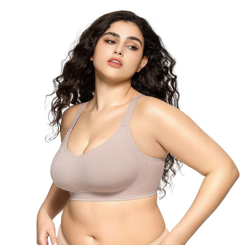 OEAK Women Wirefree Bras for Women Full Coverage No Underwire Everyday Bras Comfortable Wireless Padded Bras