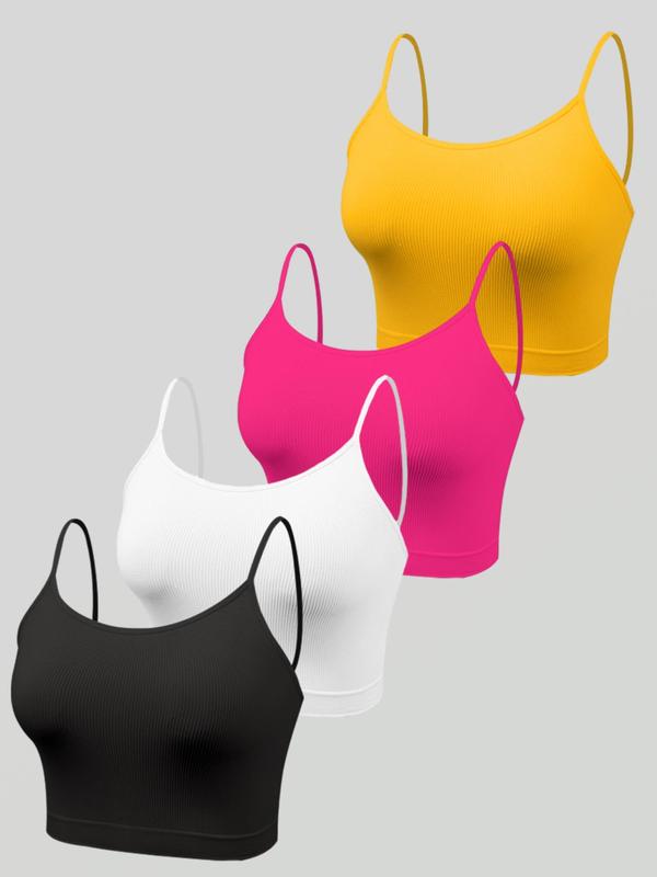 Women's Solid Wireless Bra, Casual Comfortable Breathable Bra, Women's Basic Lingerie for All Seasons