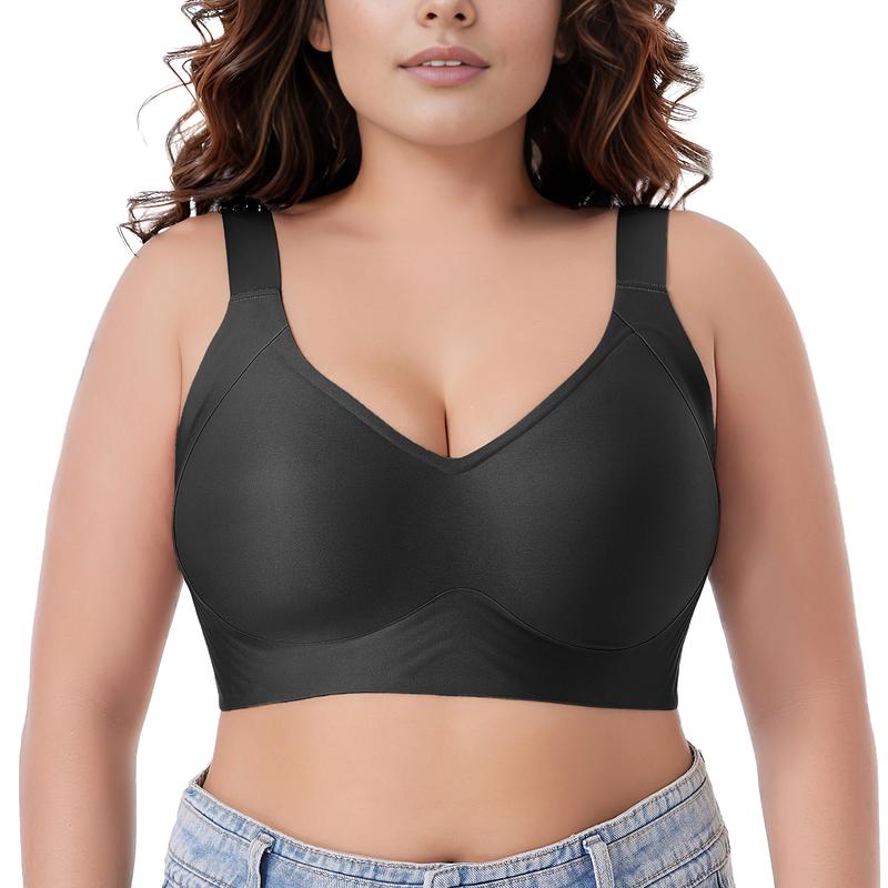 Seamless Bras for Women   Wireless T-Shirt Bra Plus Size Bralette with Removable Pad